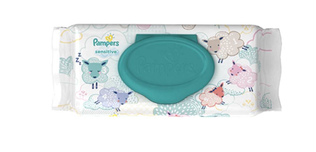 女 Pampers® Sensitive Wipes by Proctor & Gamble