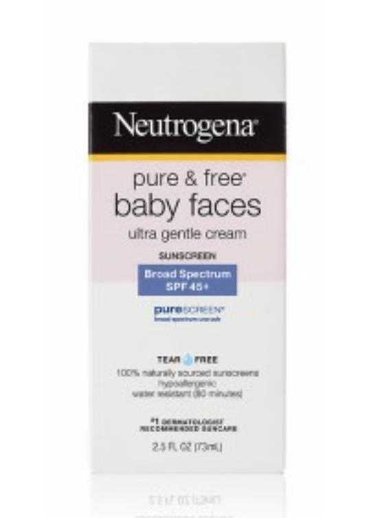 女 Neutrogena® Pure & Free® Baby Faces Ultra Gentle Sunscreen by Johnson & Johnson