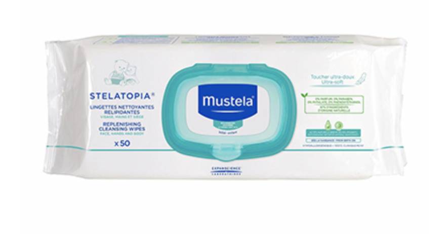 女 Mustela® Stelatopia Cleansing Wipes by Expanscience Laboratoires