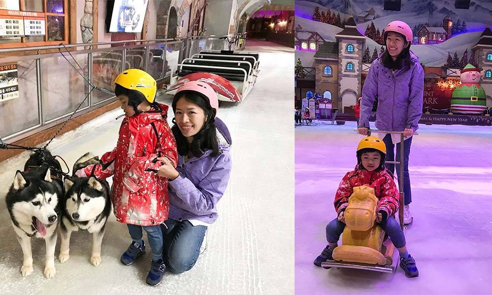 韓國親子遊｜Onemount冰雪樂園 全年四季都玩得 坐雪橇勁刺激｜首爾自由行
