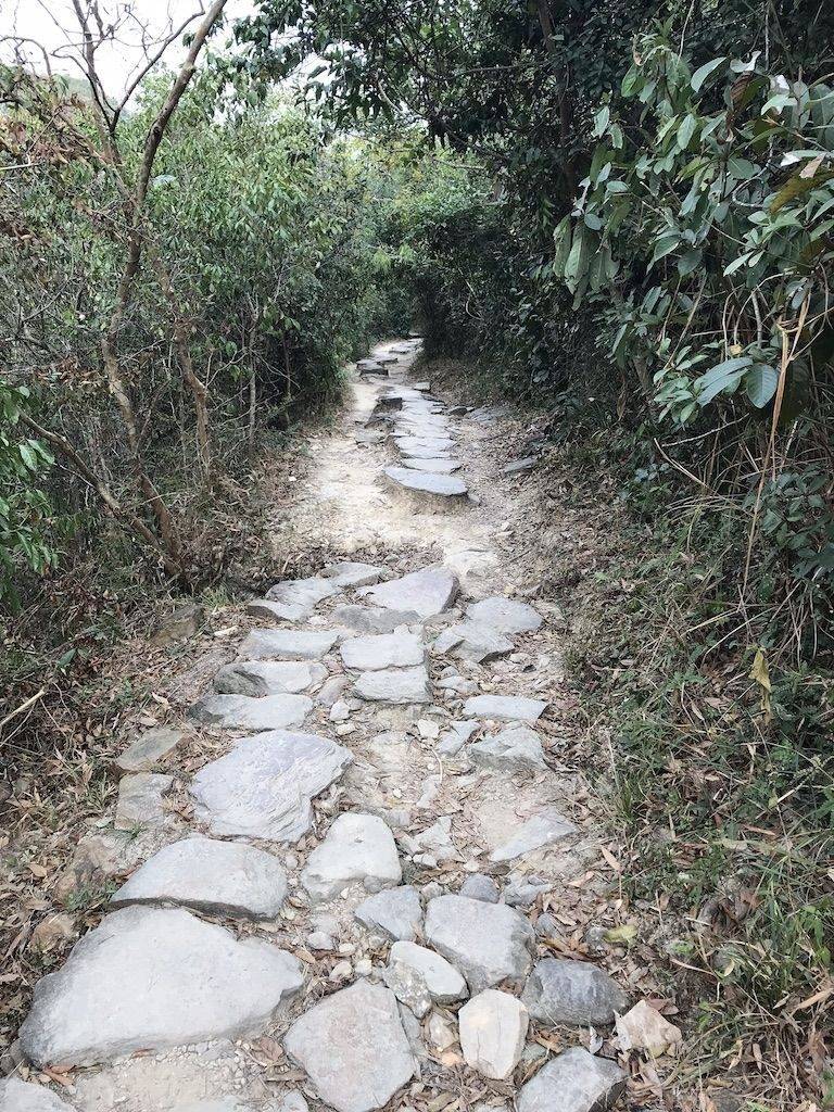 行山路線 用一嚿嚿大石搭出來的山路好得意。