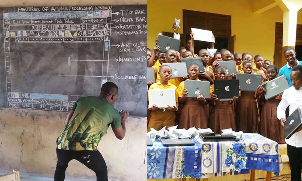非洲老師手繪電腦介面授課6年 其教學熱誠獲Microsoft贈電腦支持