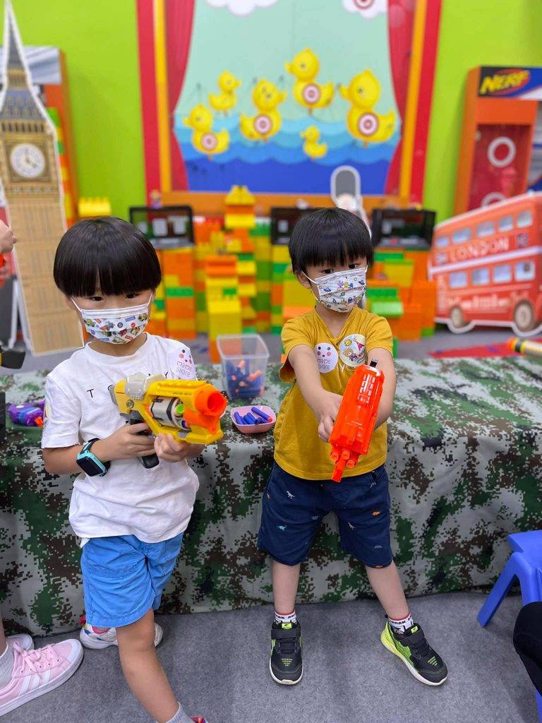 Nerf Gun射擊訓練(圖片來源:初初媽媽 ChochoMama)