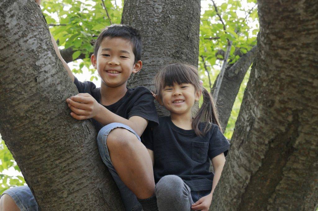 大自然 樂觀小孩 爬樹