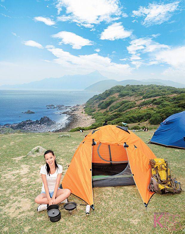 露營地點 望著塔門的海景露營實在無得輸。圖片來源：新傳媒資料庫