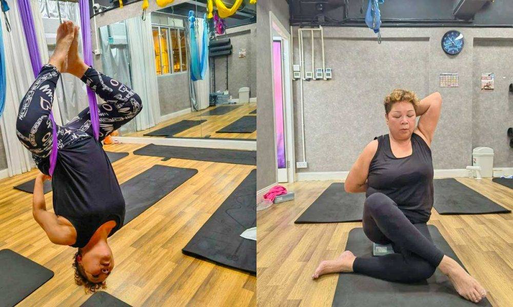 67歲肥媽凌空倒吊做瑜伽   曾患大腸癌突破自己：我都做到你都做到