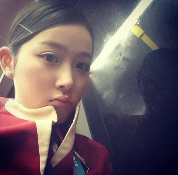 吳海昕 原名吳凱欣，是國泰空姐，25歲參選香港小姐。