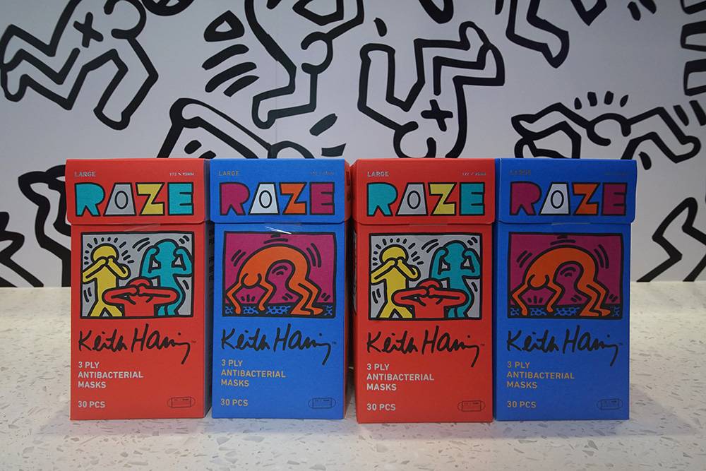 RAZE 品牌與傳奇藝術家 Keith Haring 推出聯乘款式，絕對是新店亮點之一。
