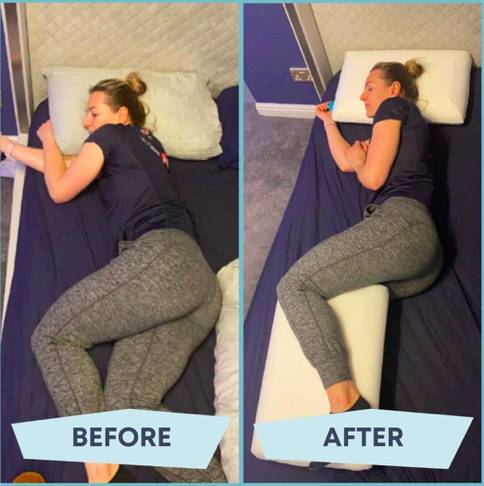 睡姿 枕頭可以防止雙腳交叉。