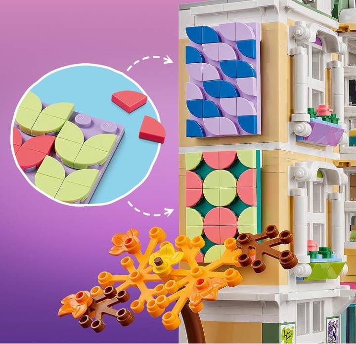 LEGO®Friends 小朋友可以用DOTS設計建築物外牆嘅圖案