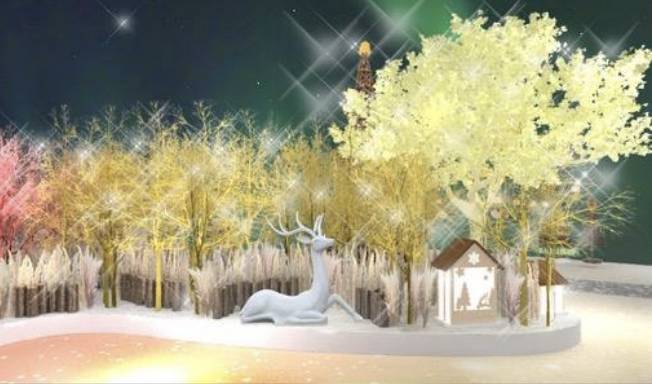 聖誕好去處 「雙色夢之森－炫白情人樹」