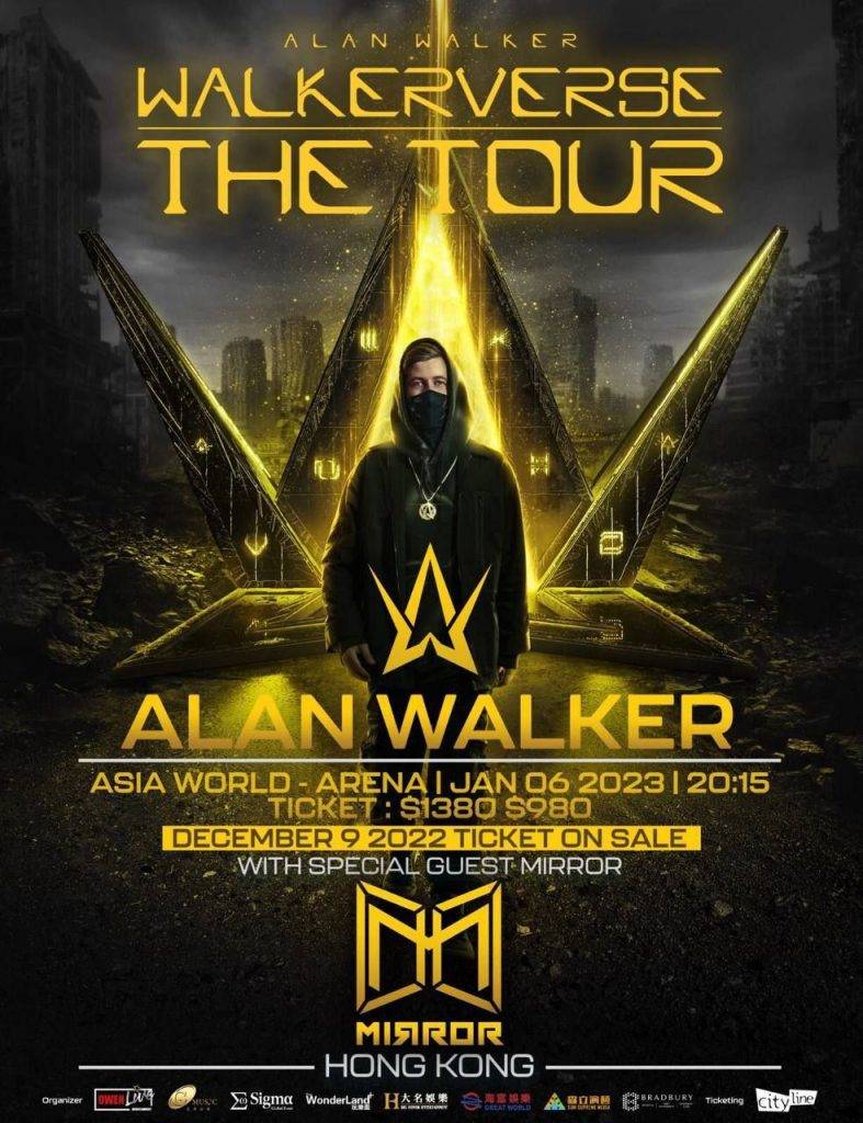 Alan Walker演唱會2023 Alan Walker於2023年1月6日在亞洲博覽館舉行《Alan Walker Walkerverse The Tour》香港站