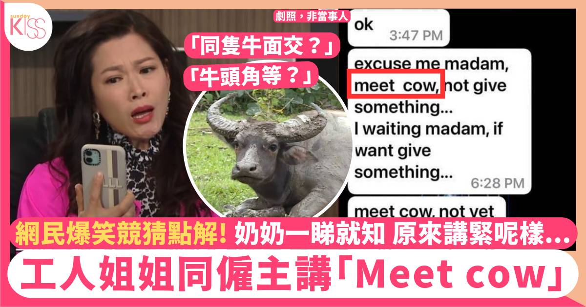 印傭傳英文訊息「meet cow」人妻極疑惑反之奶奶一讀就懂