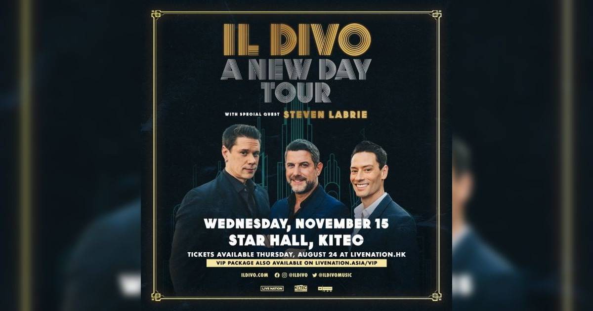 Il Divo演唱會2023｜門票公開發售連結+座位表！11月僅一場亞洲巡迴騷