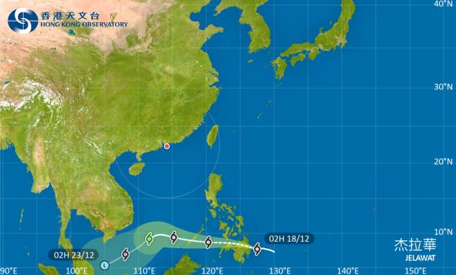 颱風杰拉華2023｜最新動態、颱風路徑及風力預測