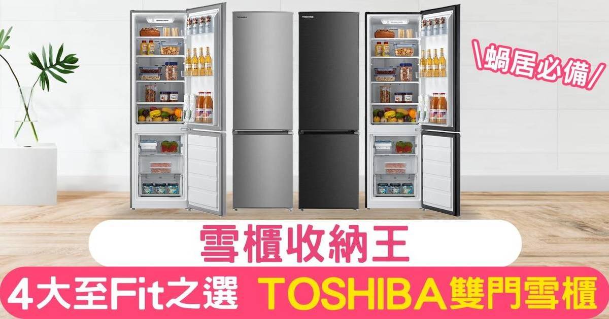 TOSHIBA雙門雪櫃 蝸居必備！超窄身+慳電+除臭保鮮+自選溫度