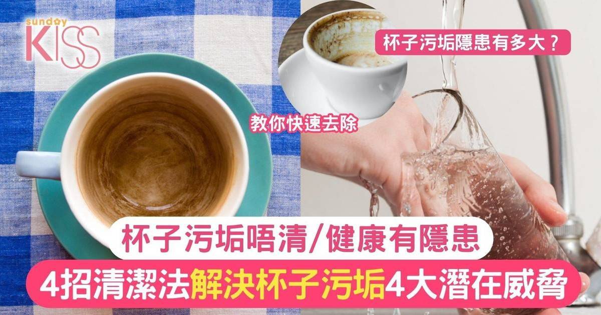 清洗杯子｜隱藏於杯子的污垢有幾大危害？教你簡單快捷清潔秘笈