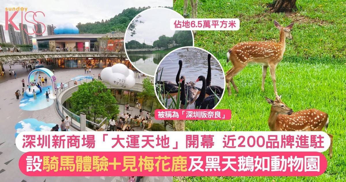 深圳好去處｜「深圳版奈良」龍崗商場大運天地開幕 馬術體驗/梅花鹿/人工湖