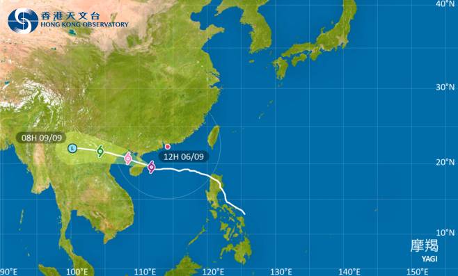 颱風摩羯｜八號東北烈風或暴風信號現正生效