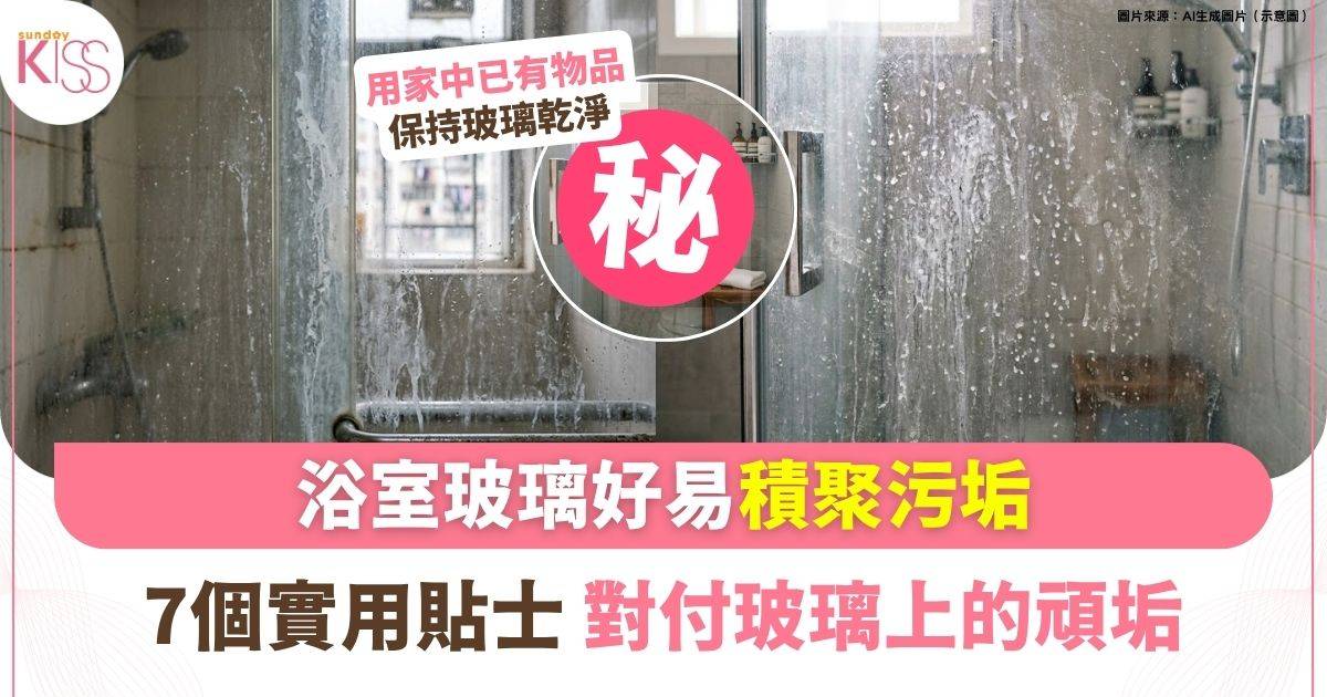 浴室玻璃清潔｜浴室玻璃成日積污垢/模糊 視覺差+心情煩 7貼士教你保持如新