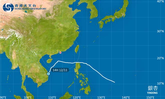 颱風銀杏2024｜最新動態颱風路徑及風力預測