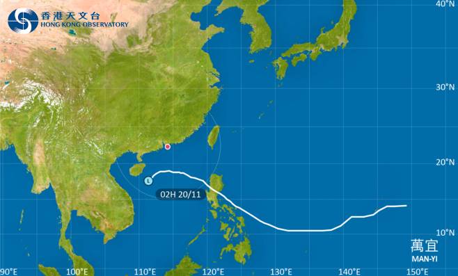 颱風萬宜2024｜最新動態颱風路徑及風力預測