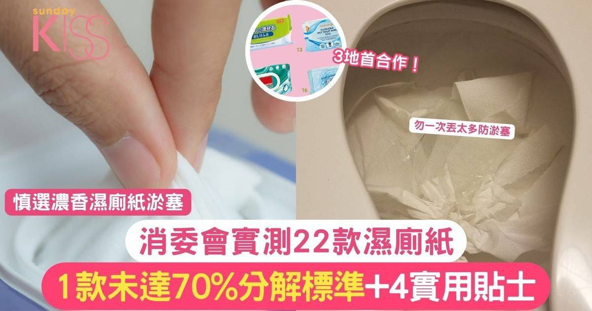 消委會濕廁紙｜消委會實測22款濕廁紙 1款未達70%分解標準+4實用貼士