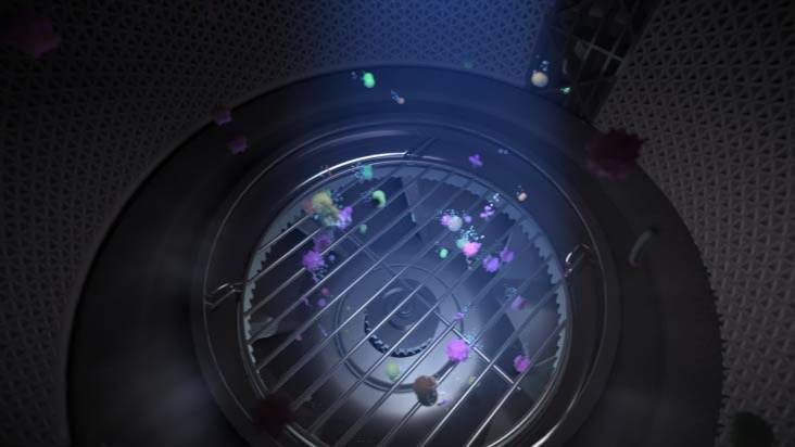 lg puricare UVnano™ 殺菌技術可消除風扇扇葉表面 99.9% 的有害細菌。(圖片來源:LG)