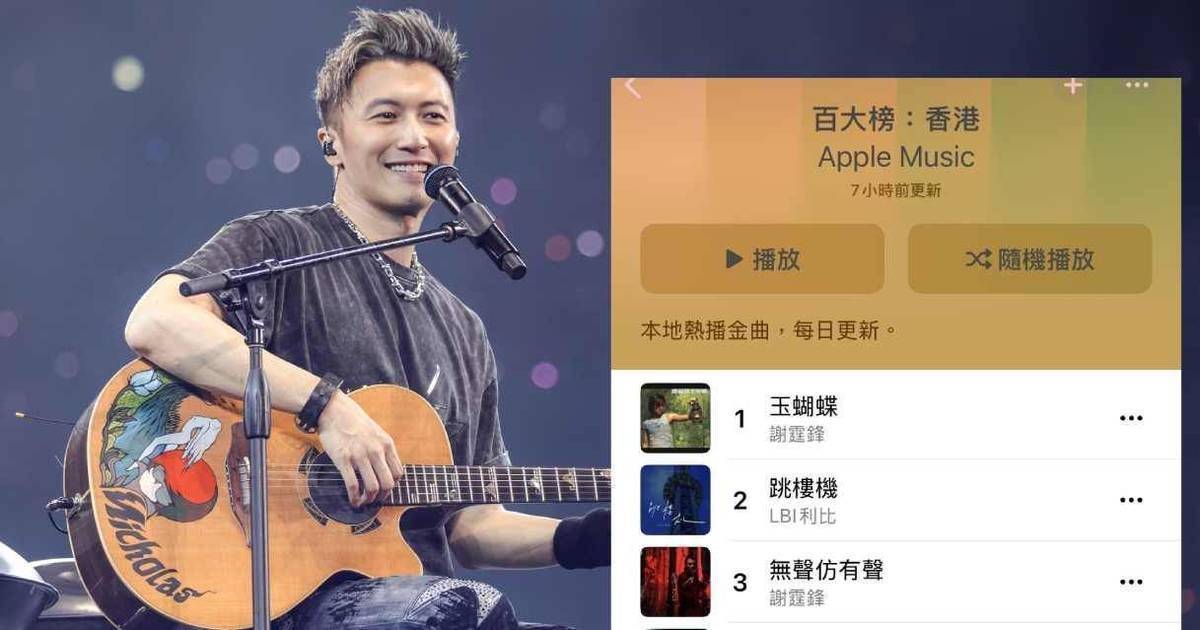 謝霆鋒演唱會餘波未停！串流平台重溫熱潮 Apple Music排行榜佔10席位！