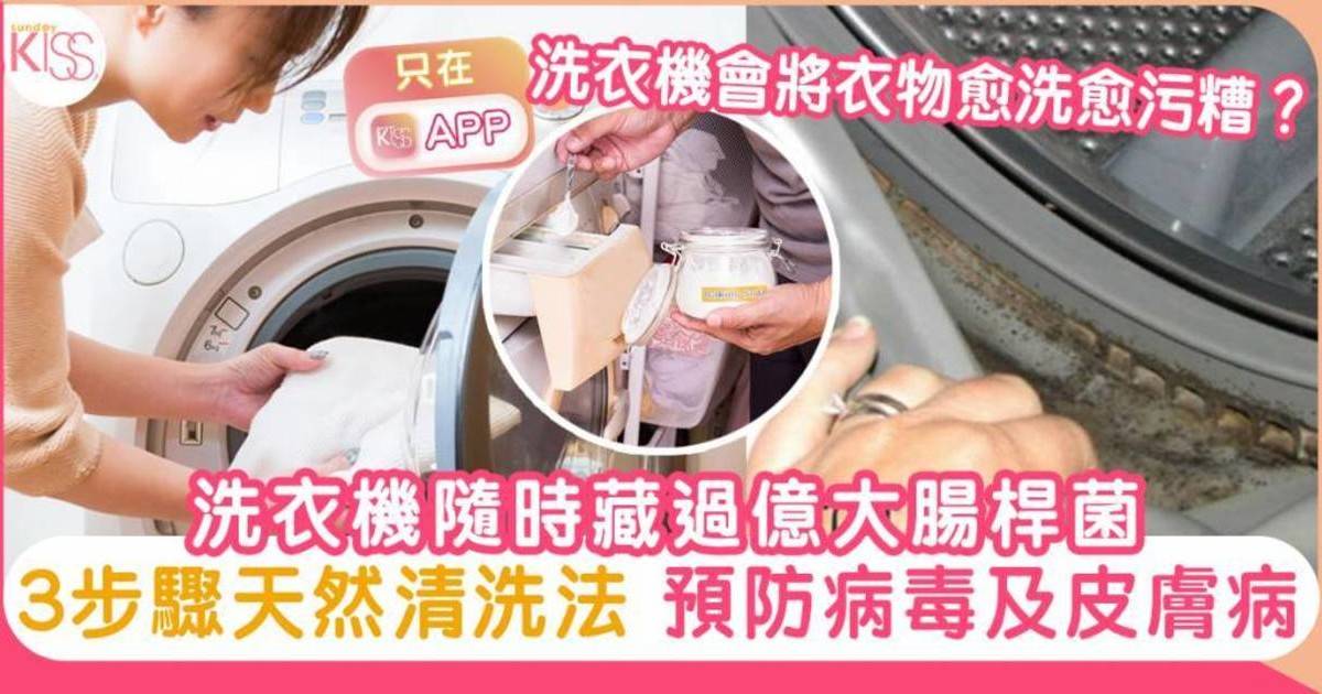 洗衣機隨時藏過億大腸桿菌   3步驟天然清洗法  預防病毒及皮膚病