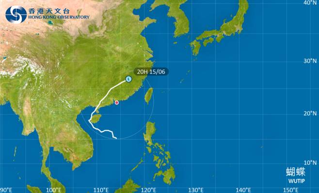 颱風蝴蝶2025｜最新動態颱風路徑及風力預測