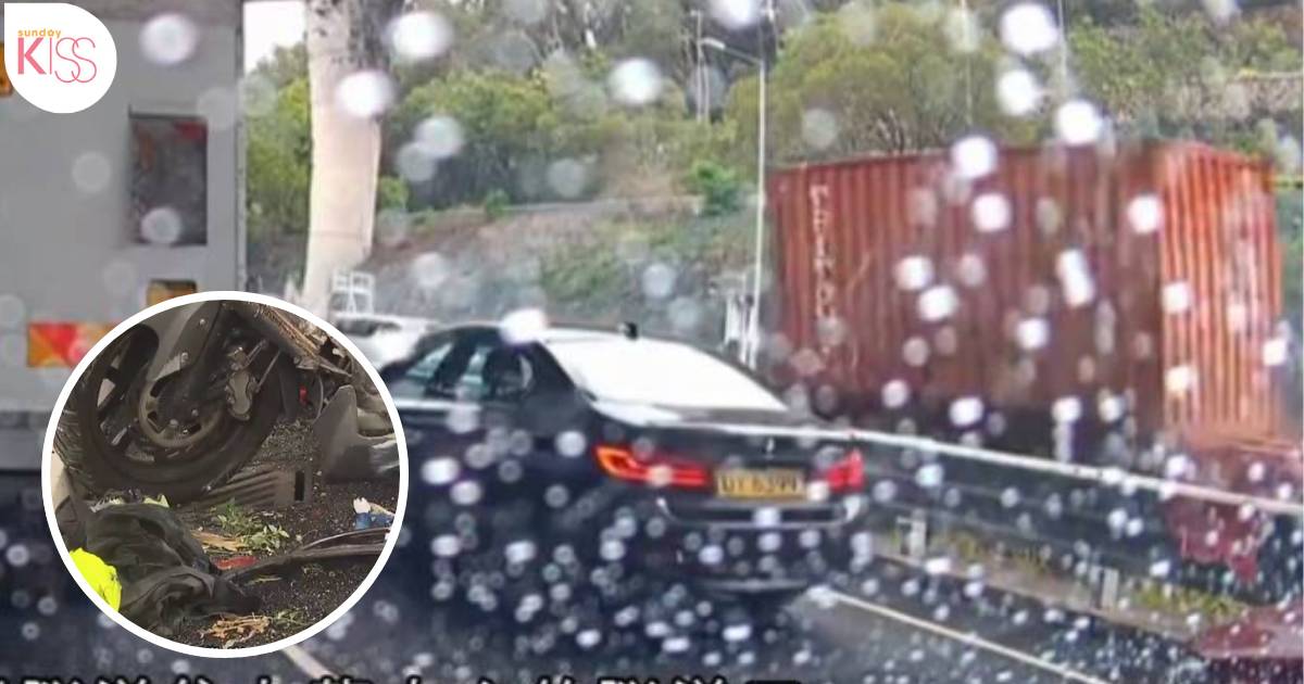 23歲銀行職員上班途中遭貨櫃車撞斃 家屬悲痛認屍 車cam還原事發經過