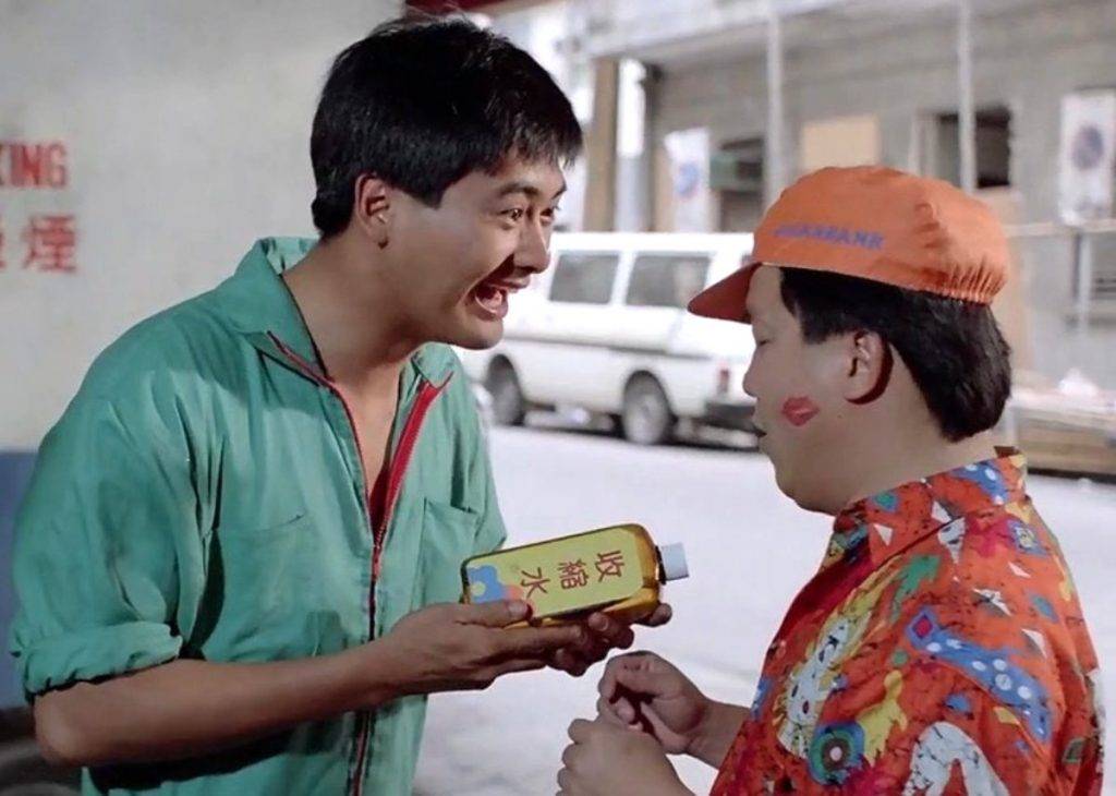 周潤發 劉青雲 1987年《精裝追女仔》周潤發與曾志偉分別飾演爛口發和吳準少。(圖片來源:《精裝追女仔》截圖)
