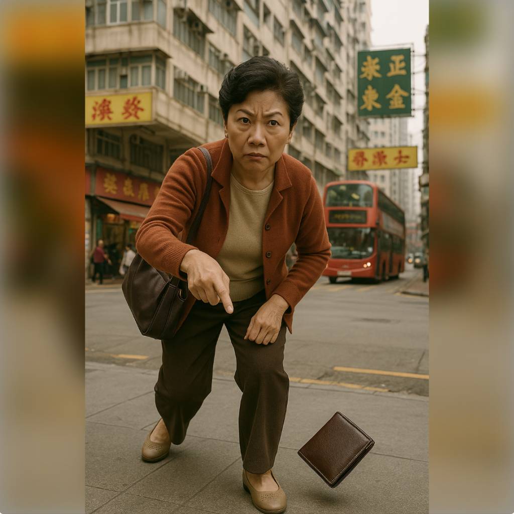 跌銀包 小巴 示意圖,非當事人。(圖片來源:AI生成圖片)