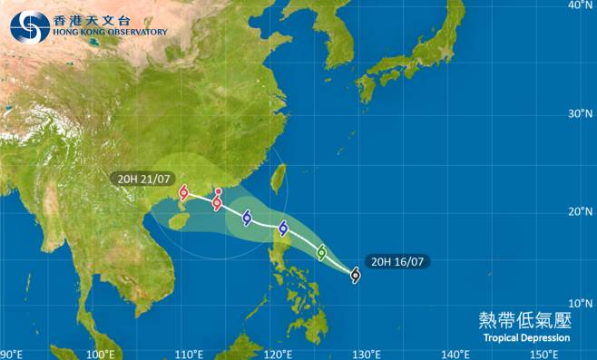 熱帶低氣壓 位於菲律賓以東的熱帶氣旋會在未來一兩日移向呂宋北部一帶，隨後進入南海北部