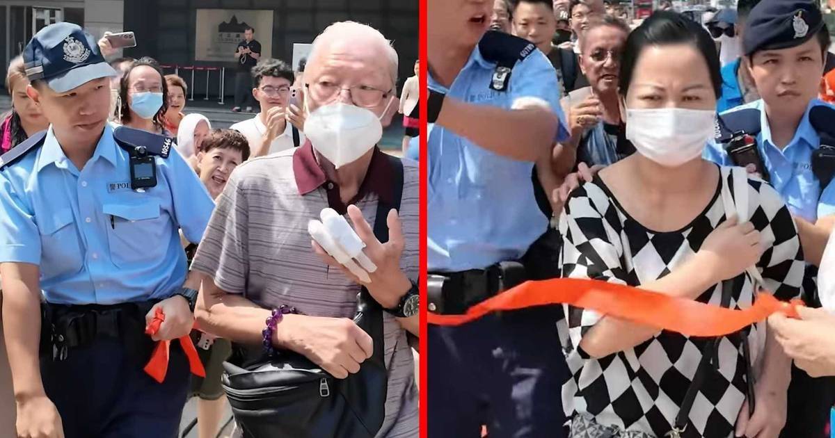 何伯何太首度同場現身法院！何伯展示傷勢 何太獲警員「護送」場面哄動