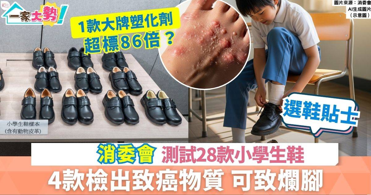 消委會小學生鞋｜消委會測試28款小學生鞋4款檢出致癌物質六價鉻 附選鞋貼士