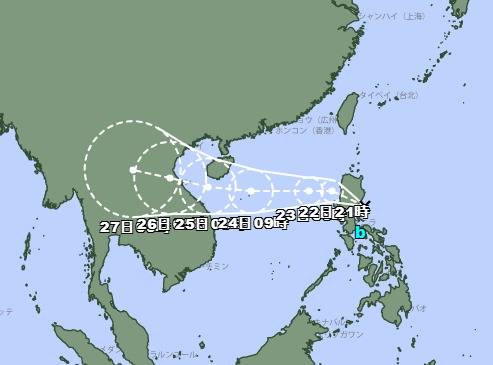 打風 天文台 (圖片來源:日本氣象廳)