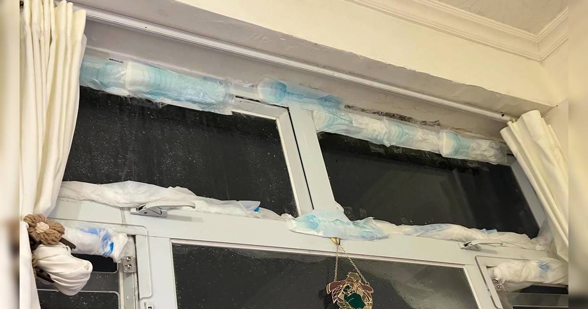 颱風樺加沙｜阿正窗邊狂滲水絕望下一招急救  效果嚇窒網民：要搶購！