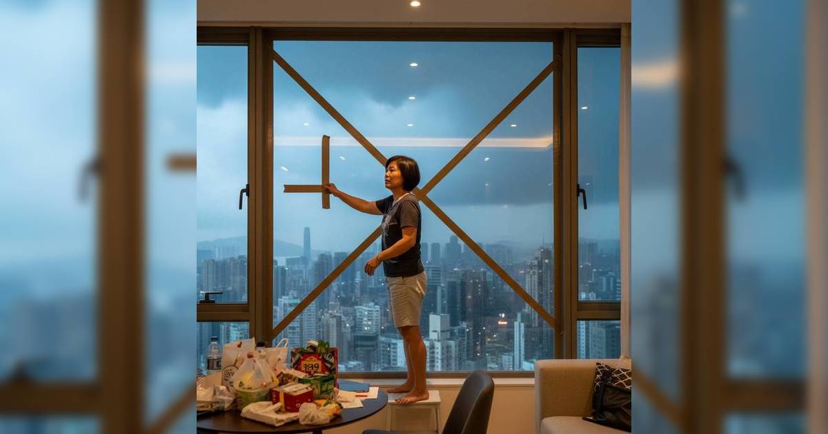 打風貼膠紙 樺加沙