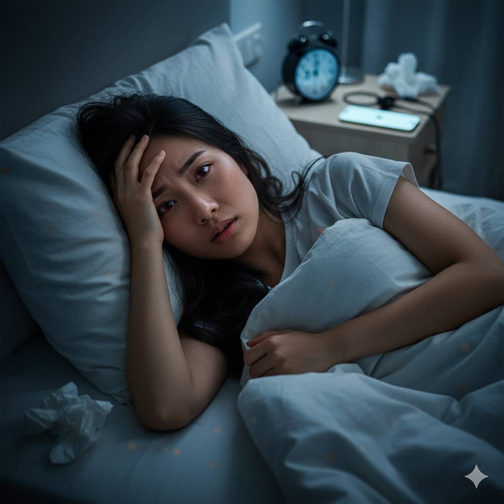 睡眠不足 (圖片來源:AI生成圖片,示意圖)