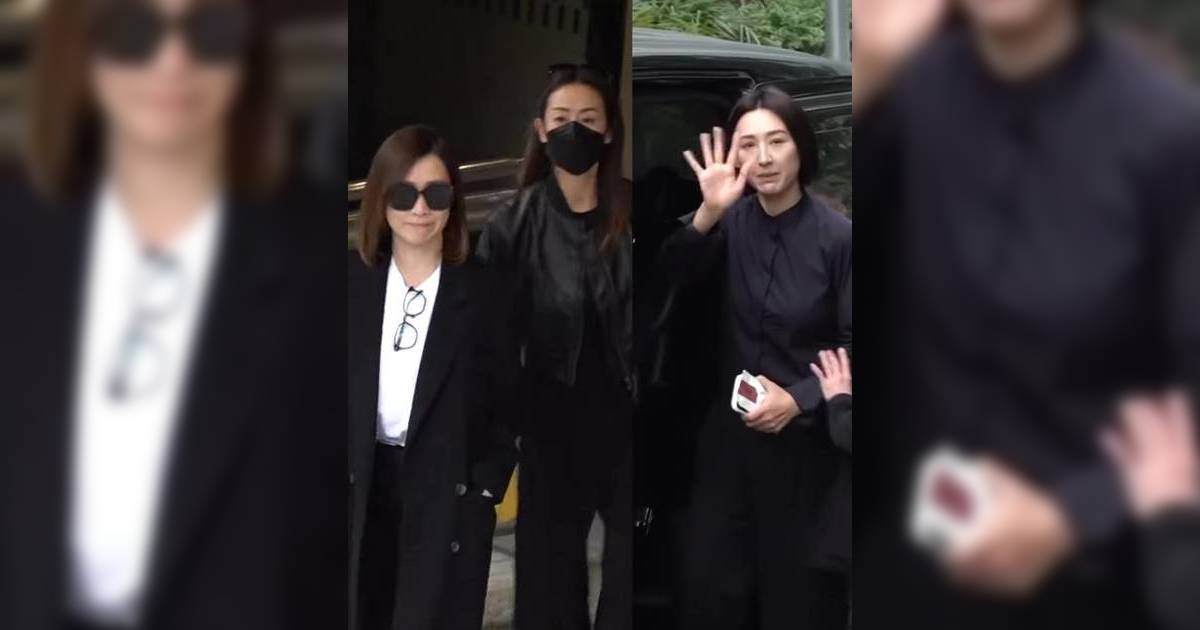 許紹雄出殯｜佘詩曼高海寧憔悴現身 遺孀及女兒許惠菁忍痛打點作最後送別