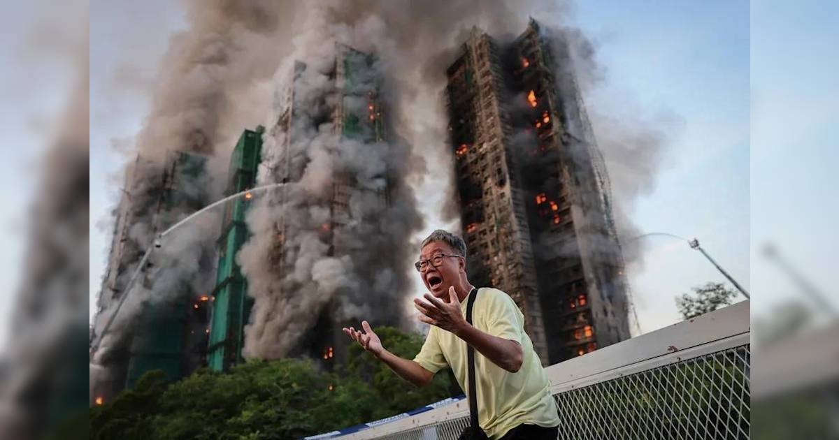 宏福苑火災老翁痛哭照震撼全球 網民轟記者消費悲情 兒子回應出人意表