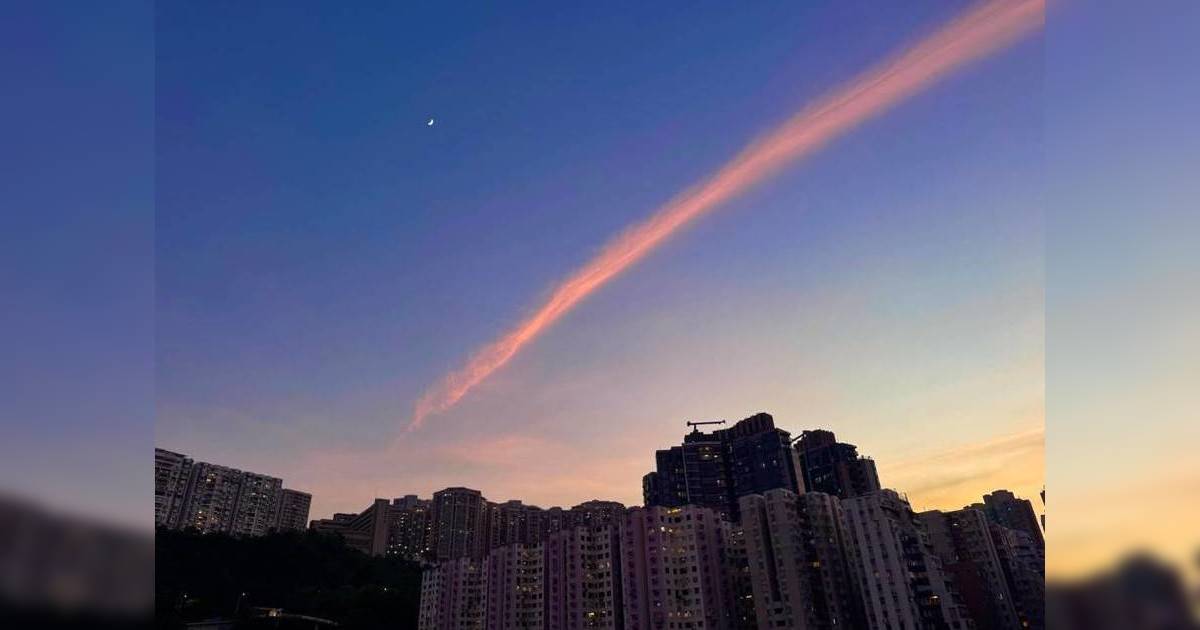 大埔宏福苑火警｜多區網民拍下天空粉色異象  分析毛狀卷雲