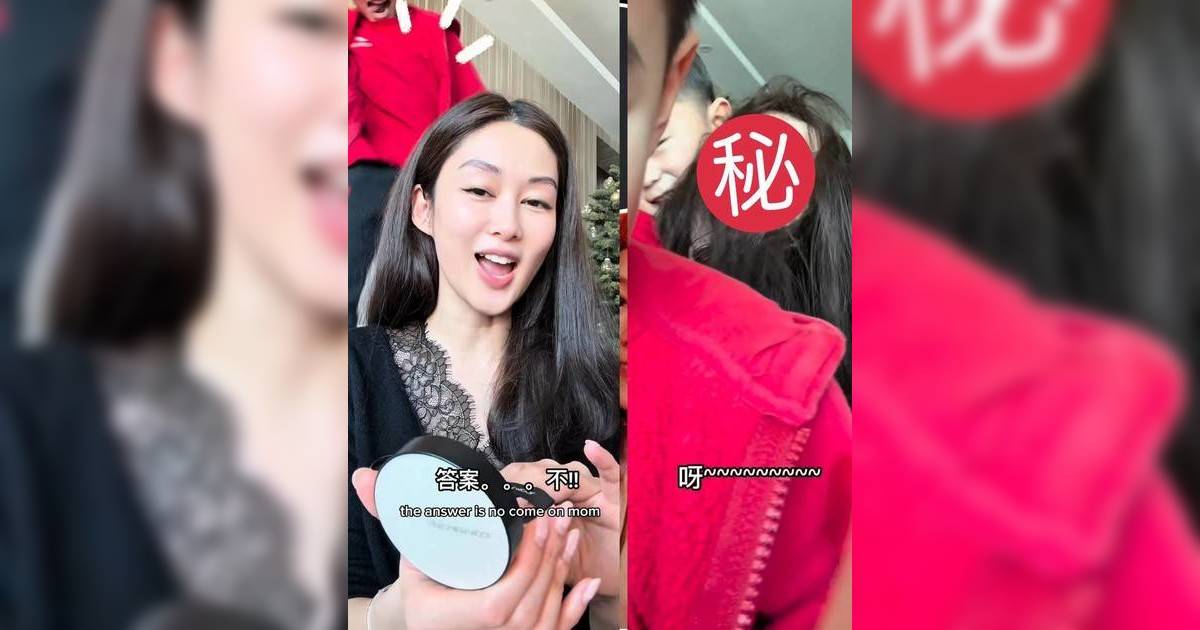 41歲岑麗香1秒女神變癲婆　兩囝突襲拍攝現場狀況百出 表情猙獰畫面搞笑