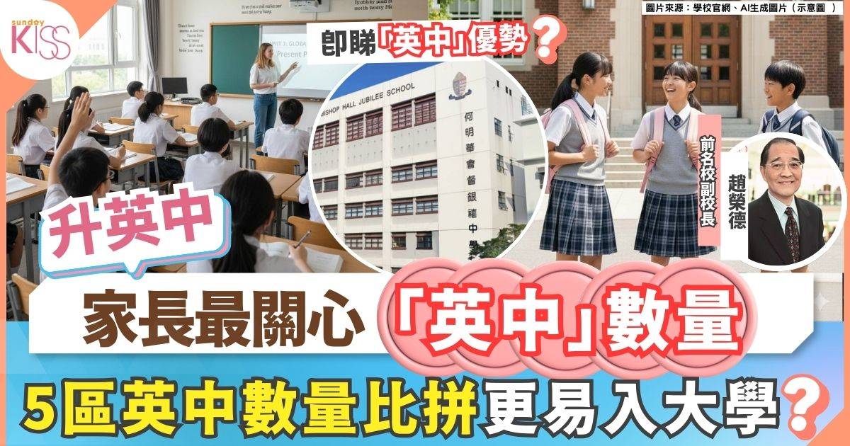 英中數量比拼｜港島、九龍、新界東、新界西，那個分區「英中」最多？