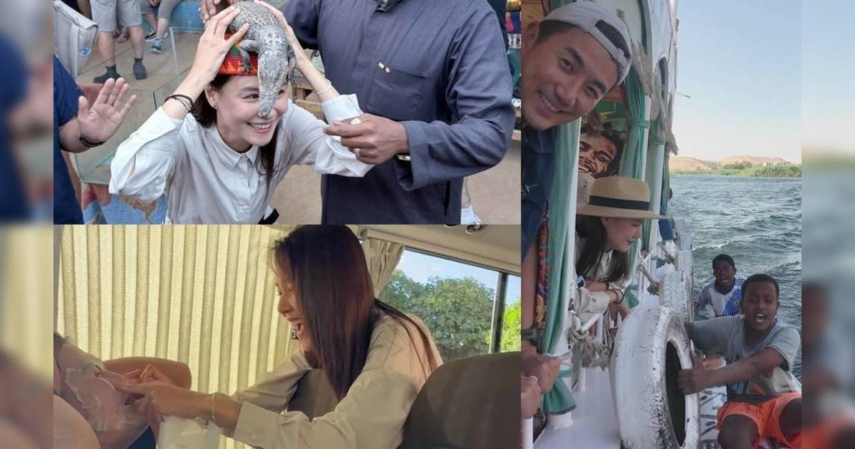 走過歷史大地｜黃翠如埃及玩命挑戰！竟將「守護神」鱷魚放頭頂 畫面極震撼