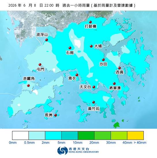 黃雨警告於晚上10時5分生效！天文台最新天氣警告資料