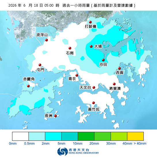 黃雨警告於清晨5時40分生效！天文台最新天氣警告資料