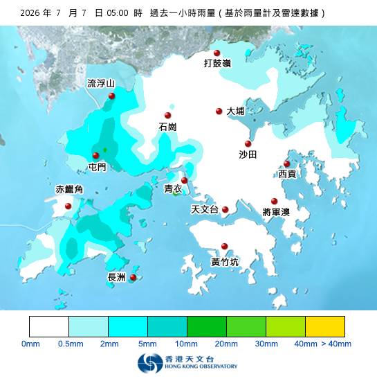 黃雨警告於清晨5時30分生效！天文台最新天氣警告資料